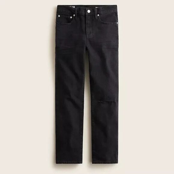 J.Crew Women’s Size 27 Slim Boyfriend Jeans Washed Black Distressed 5 Pocket - Picture 1 of 8
